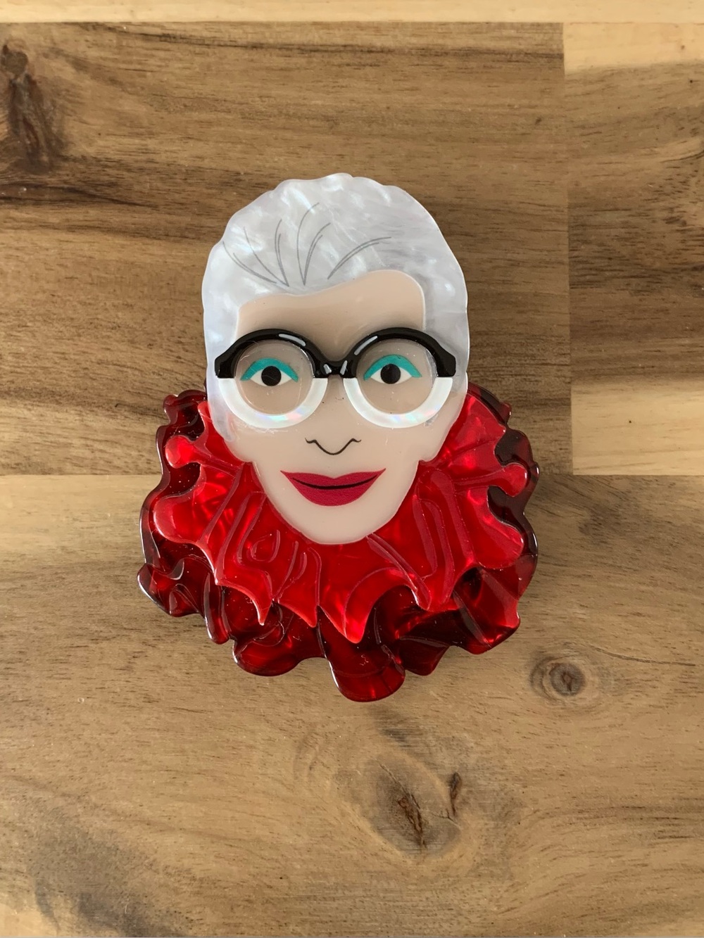 Erstwilder The Face of Style Iris Brooch Pin NWOT